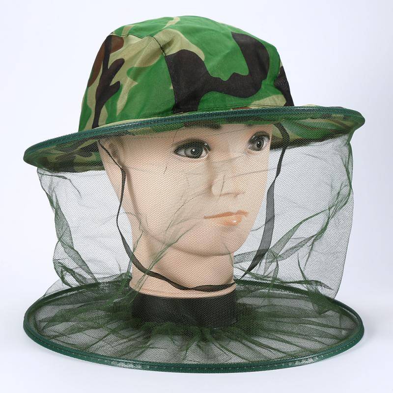 Maskáčový klobouk s moskytiérou - bavlna
