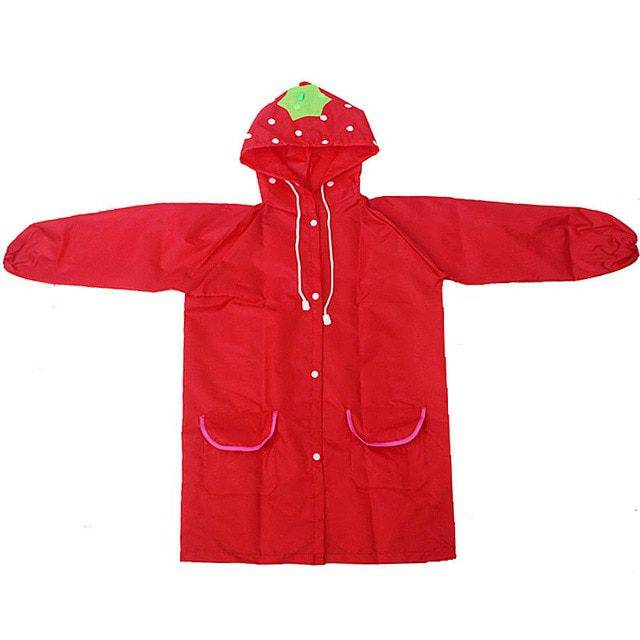 Veselá dětská pláštěnka s motivem - pro děti 90-130 cm - červená