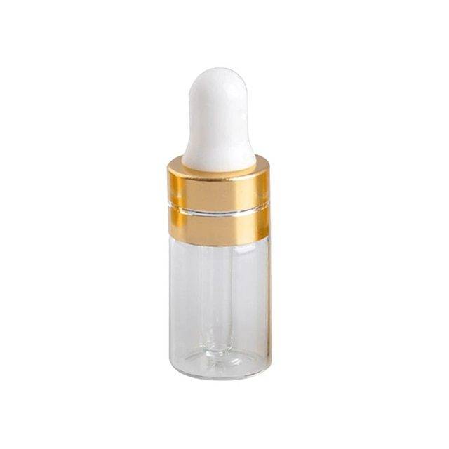 Lahvička na parfém | skleněná lahvička s kapátkem, 3-5 ml - Průhledný, 5ml