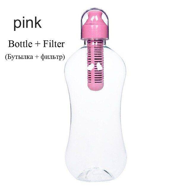 Sportovní láhev | filtrační láhev na kolo 550 ml - Růžová