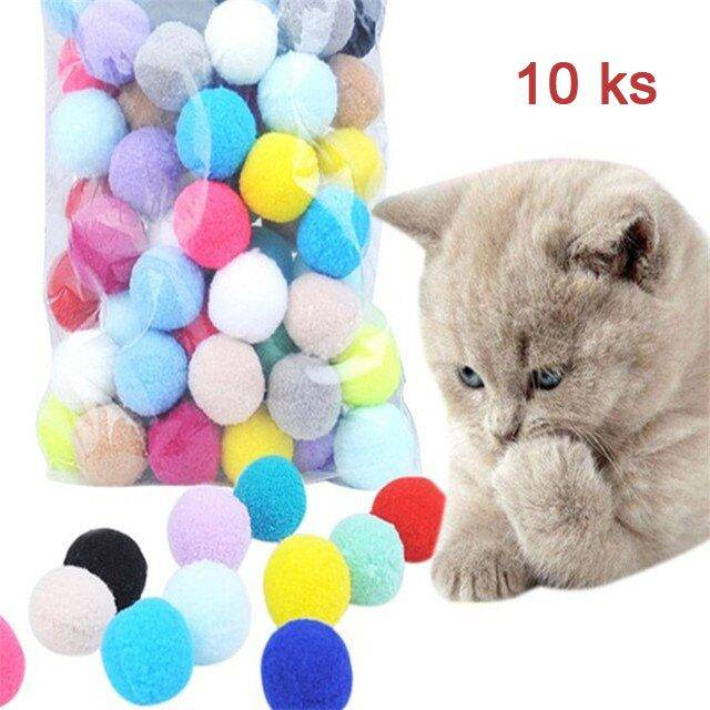 Hračka pro koťata | míček pro kočky - 10 ks