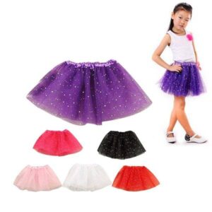 Dětská tylová sukně | tutu sukně s hvězdičkami, univerzální velikost – 6 barev
