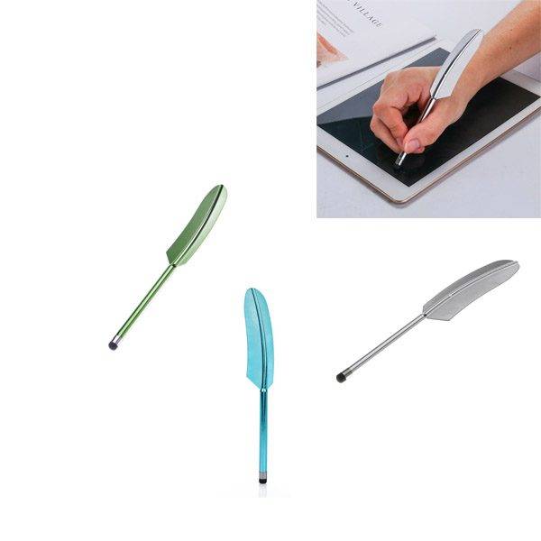 Dotykové pero na mobil | stylus pro tablet, styl pírko - Fialové