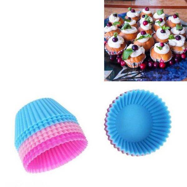 Mini formičky na muffiny | silikonové košíčky na muffiny, náhodná barva - 12 ks