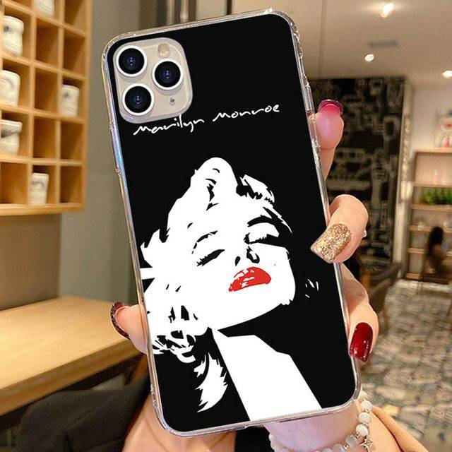 Obal na iPhone | kryt na iPhone 5, 5s, 6, 6s, 7, 7 Plus, 8, 8 Plus, X, XR, XS, 11 - styl Marilyn Monroe - V05, iphone XR