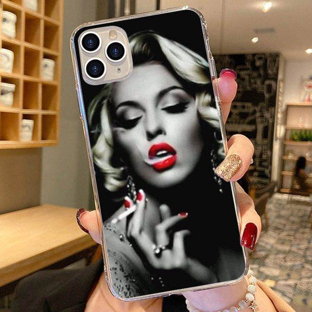 Obal na iPhone | kryt na iPhone 5, 5s, 6, 6s, 7, 7 Plus, 8, 8 Plus, X, XR, XS, 11 - styl Marilyn Monroe - V09, iphone XS Max