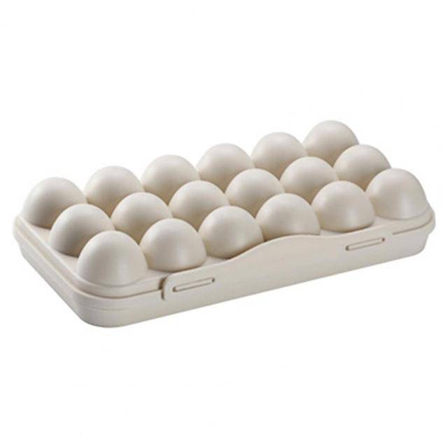 Plastový obal na vejce | box na vajíčka do ledničky - Khaki na 18 vajec