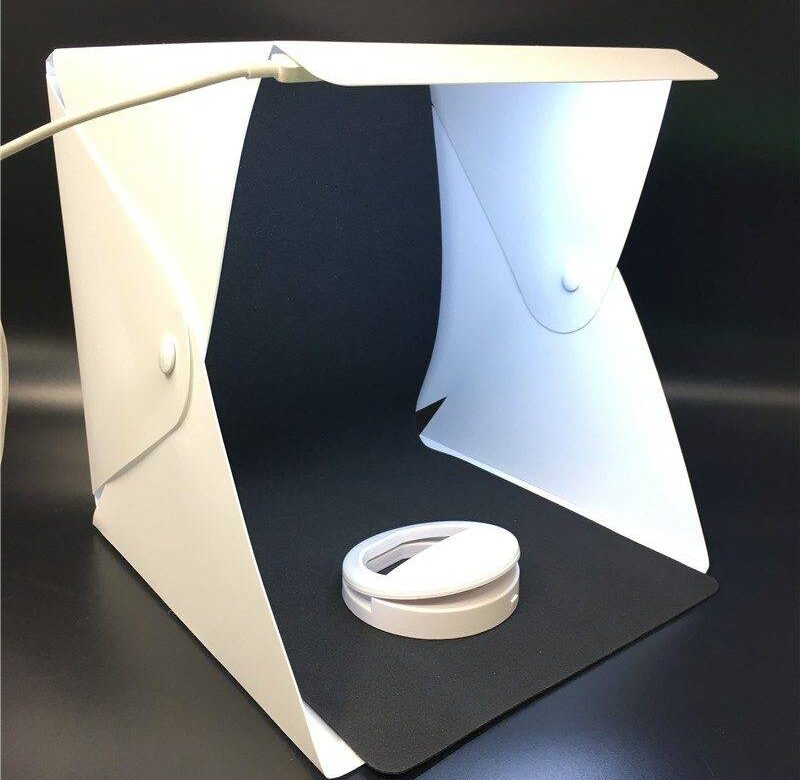 Foto box s LED osvětlením | skládací difuzní fotostan