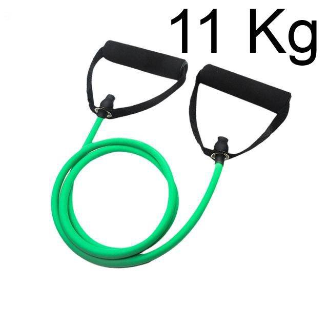Guma na posilování | gumový expandér, 120 cm - 5 úrovní zatížení dle barvy - zelený 11 kg