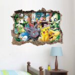 Dětská tapeta | samolepka Pokémon na zeď 3D