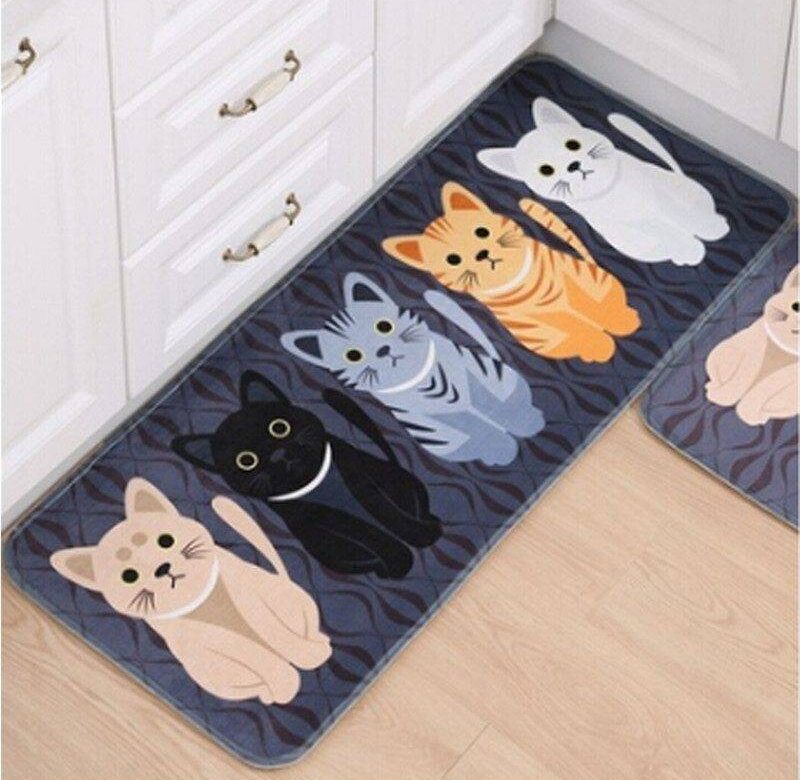 Koberec s kočkou | dekorační koberec – 40 x 60 cm