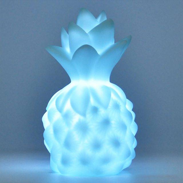 Noční světlo pro děti | LED lampa ananas, výška 13 cm - Modrý