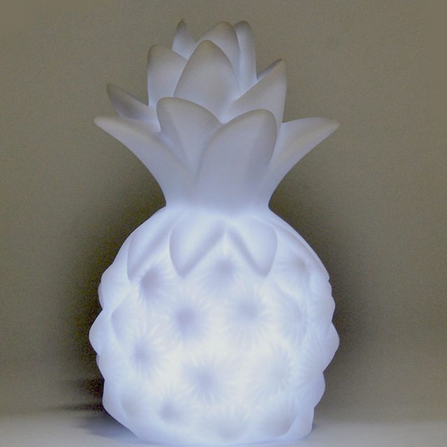 Noční světlo pro děti | LED lampa ananas, výška 13 cm - Bílý