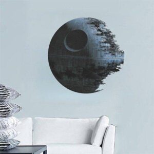 Samolepka na zeď | 3D tapeta Star Wars – Hvězda smrti, 45 x 45 cm