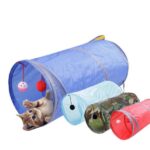 Skládací prolézačka pro kočky | tunel pro kočky s míčky, délka 50 cm