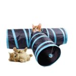 Tunel pro kočky s míčkem | skládací prolézačka pro kočky