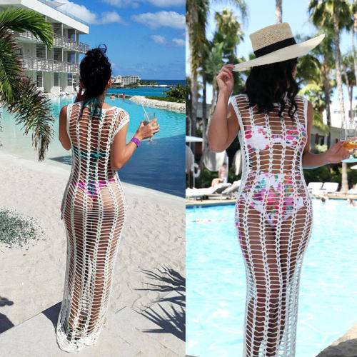 Boho Summer Printing Beach Dress Women Bathing Suit Cover Ups