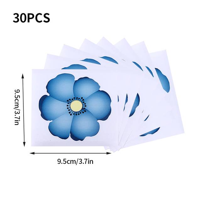 Samolepící past na létající hmyz ve tvaru květin - 30 ks - Modrá