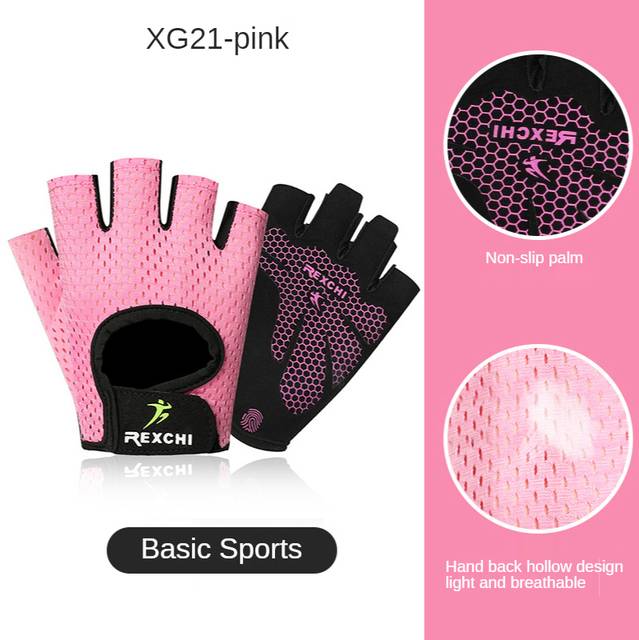 Půlprstové fitness rukavice pro trénink s ochranou zápěstí - Styl 1, M