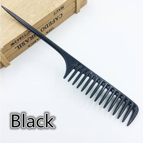 Kadeřnický hřeben na barvení a rozčesávání dlouhých vlasů - Černá