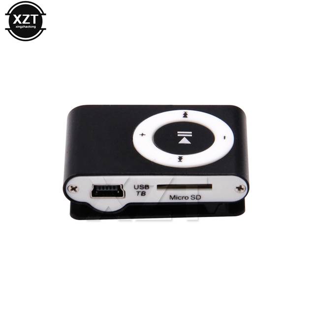 Mini MP3 přehrávač pro sportovní aktivity s klipem - Černá