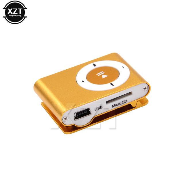 Mini MP3 přehrávač pro sportovní aktivity s klipem - Zlato