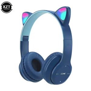Bluetooth sluchátka  s LED světly a kočičími oušky