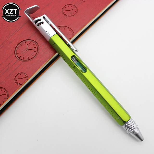 Multifunkční kuličkové pero s držákem na telefon - Zelená