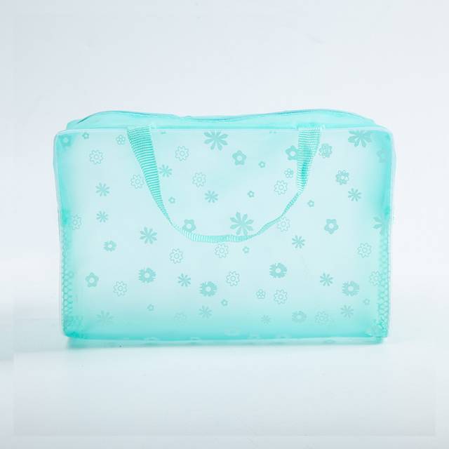Průhledná vodotěsná kosmetická kabelka - Green