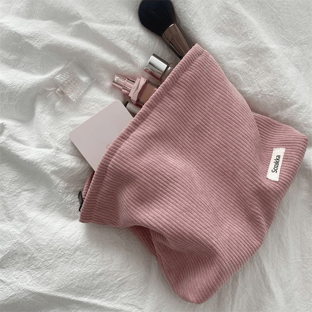 Látková cestovní kosmetická taška - růžový