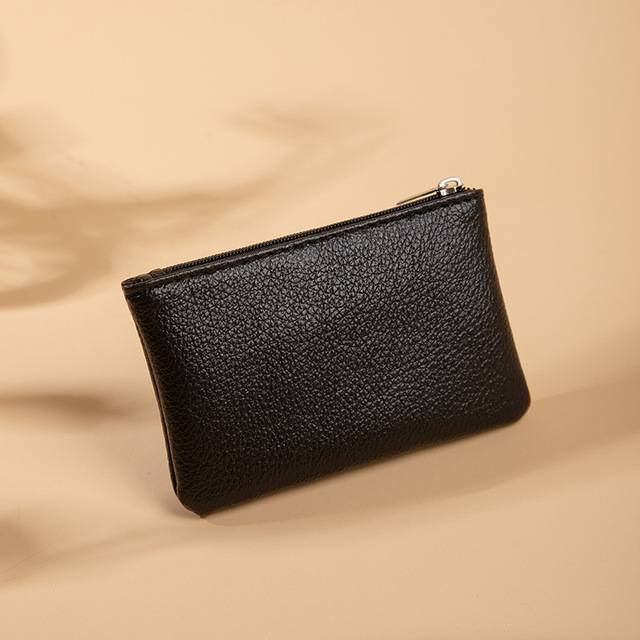 Kompaktní minimalistická peněženka z umělé kůže - Černá