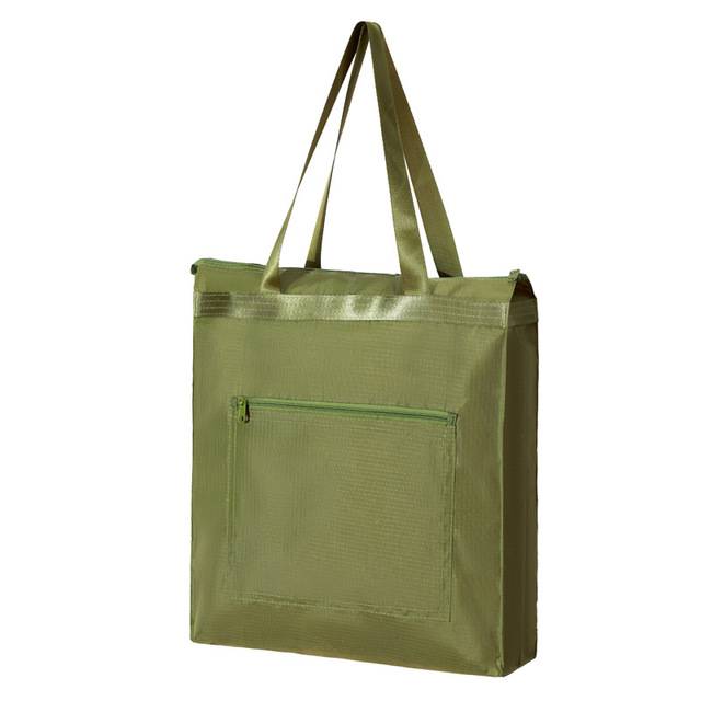 Velká vodotěsná skládací nákupní taška - zelená-350853