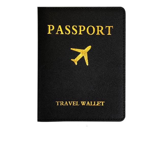 Obal na cestovní pas s adresním štítkem - Černá