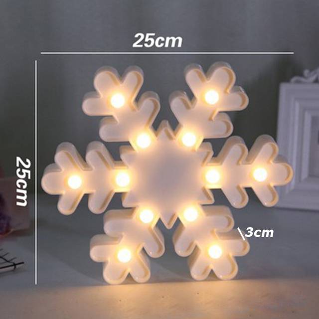 3D LED lampa | noční světlo pro děti - Sněhová vločka