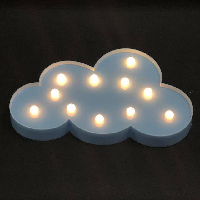 3D LED lampa | noční světlo pro děti - mrak modrý