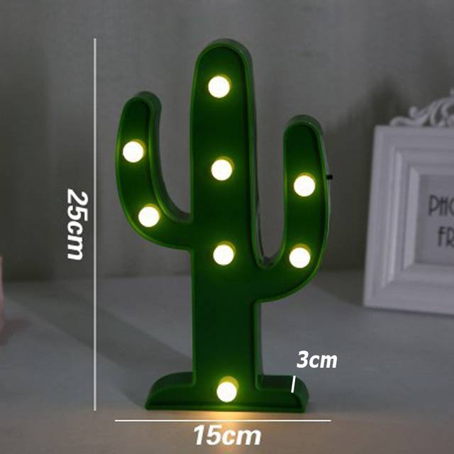3D LED lampa | noční světlo pro děti - Kaktus