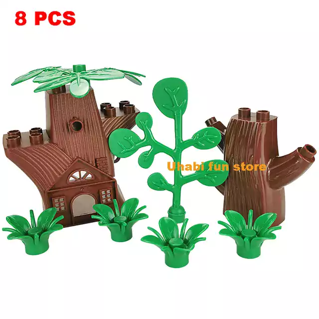 Stavebnice s motivem zvířat | Styl Lego - Treehouse C 8ks
