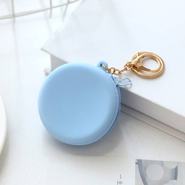 Malá roztomilá silikonová peněženka - modrý
