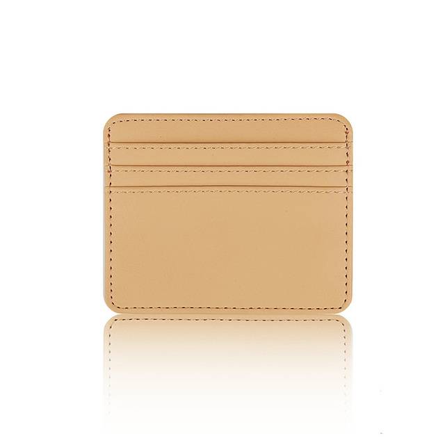 Tenká kožená peněženka pro karty - Khaki