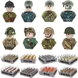 Vojenské stavebnice druhé světové války 24 ks | Styl Lego
