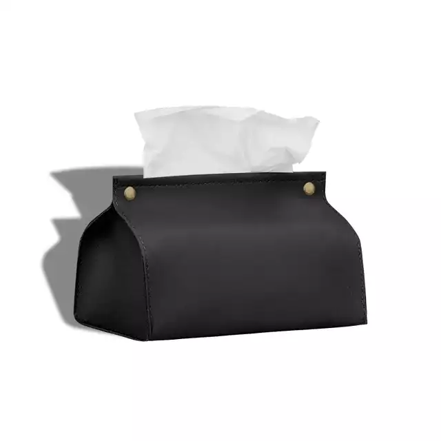 Látkový box na kapesníky | krabička na papírové kapesníky - Černý