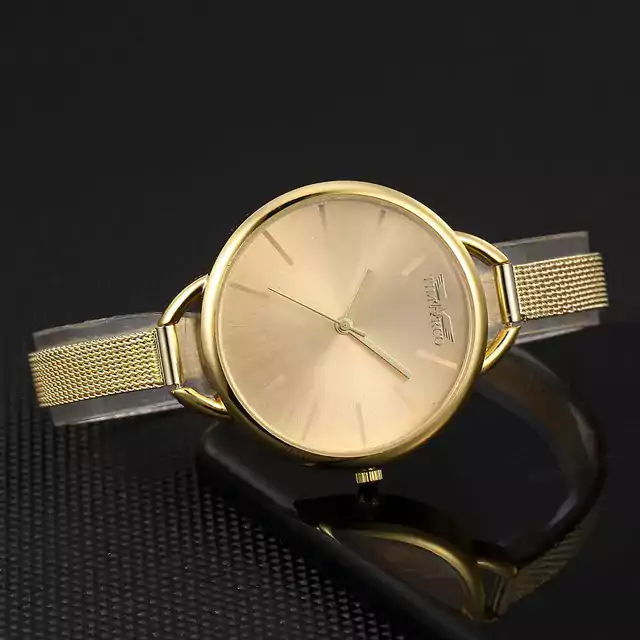 Luxusní dámské hodinky s ocelovým řemínkem - Zlato 2