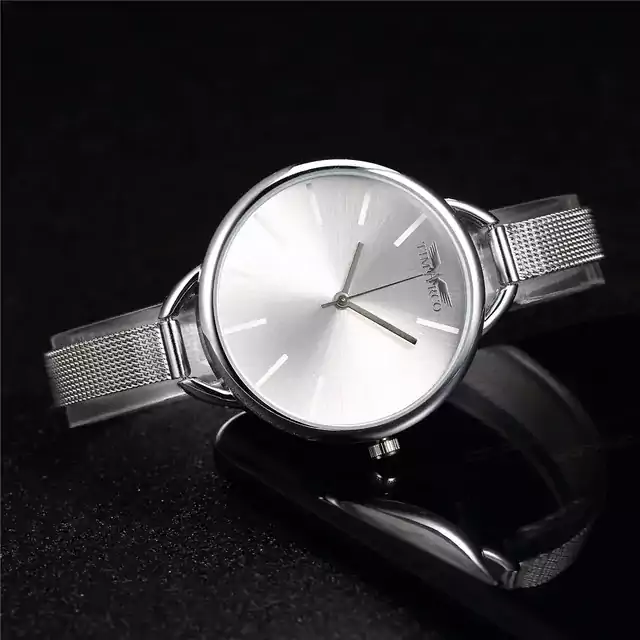 Luxusní dámské hodinky s ocelovým řemínkem - Stříbro 2