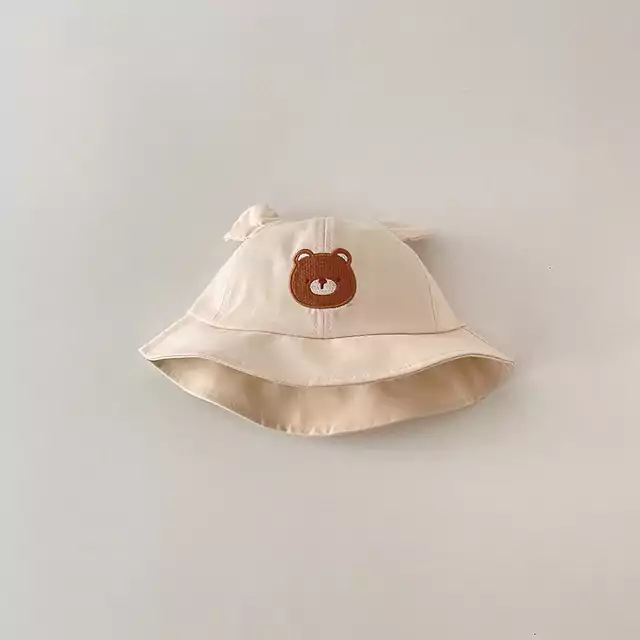 Roztomilý dětský klobouk s oušky - béžový