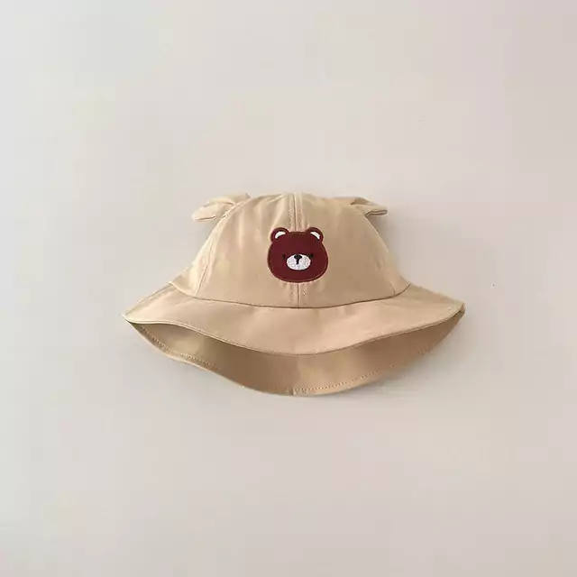 Roztomilý dětský klobouk s oušky - Khaki