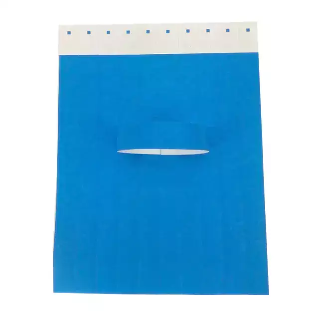 Voděodolné papírové náramky na party - 100 ks - modrý