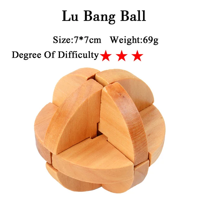 Dřevěný hlavolam - Lu Bang Ball