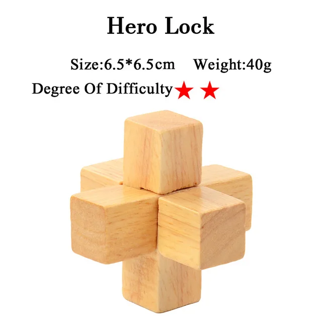 Dřevěný hlavolam - Hero Lock