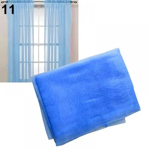 Záclona | závěs - 2x1 m, 1 kus - Modrý