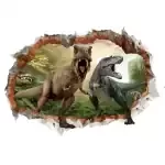 Tapeta na zeď | samolepka na zeď 3D dinosauři – 50 x 70 cm